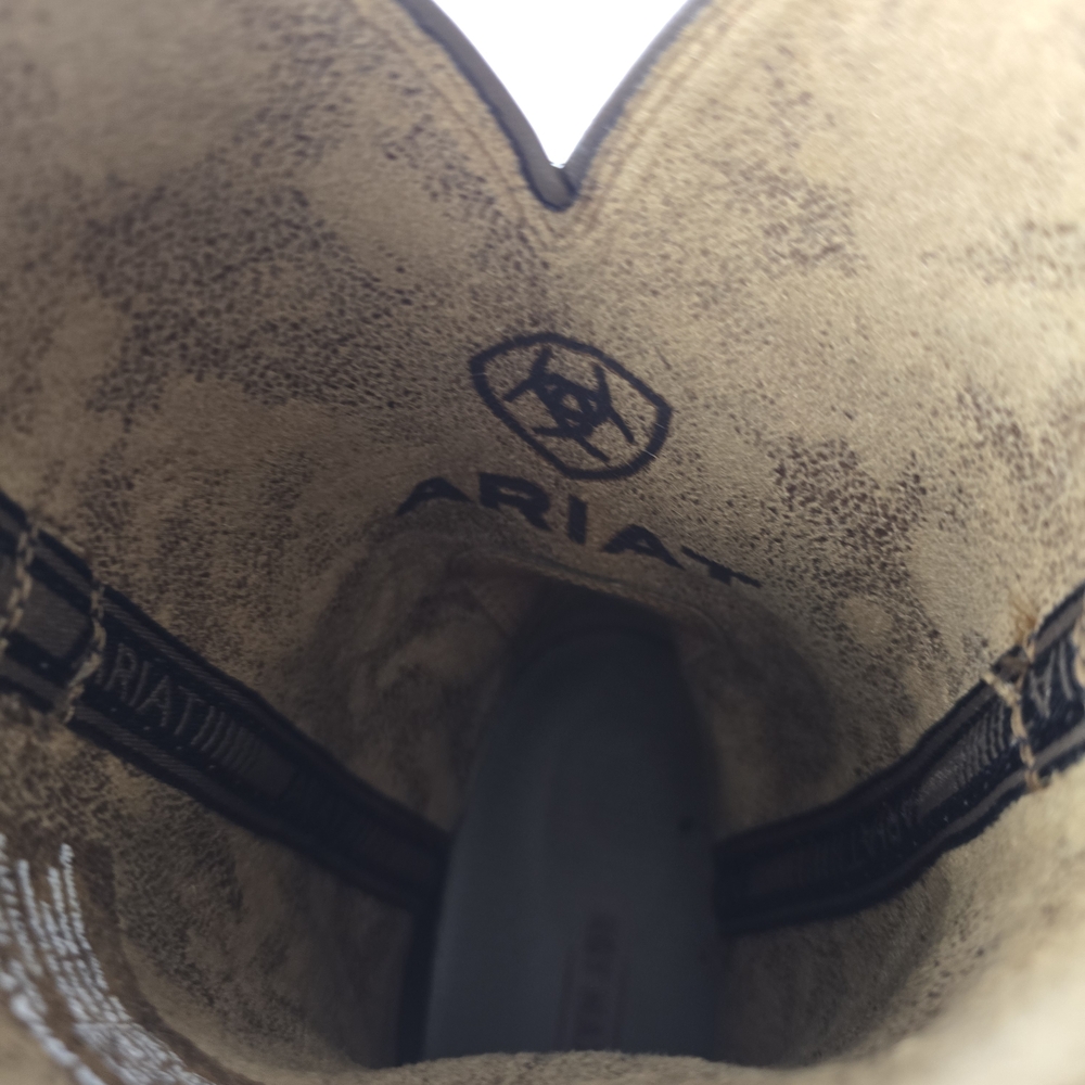 Ariat Men's 7D Hybrid Ranchwork Western Boot- Brown Square Toe Style No.10042394 - Picture 12 of 13